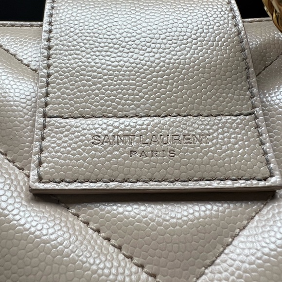 Reserved- YSL Matelasse Quilted Shopper Tote Bag beige gold - Picture 9 of 17